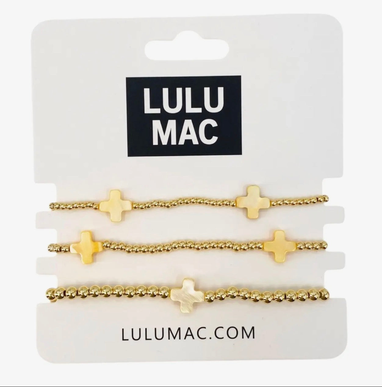 Lulu Mac Yellow Cross Bracelet Set