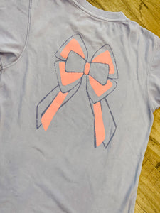 Soft Blue Bow Tee