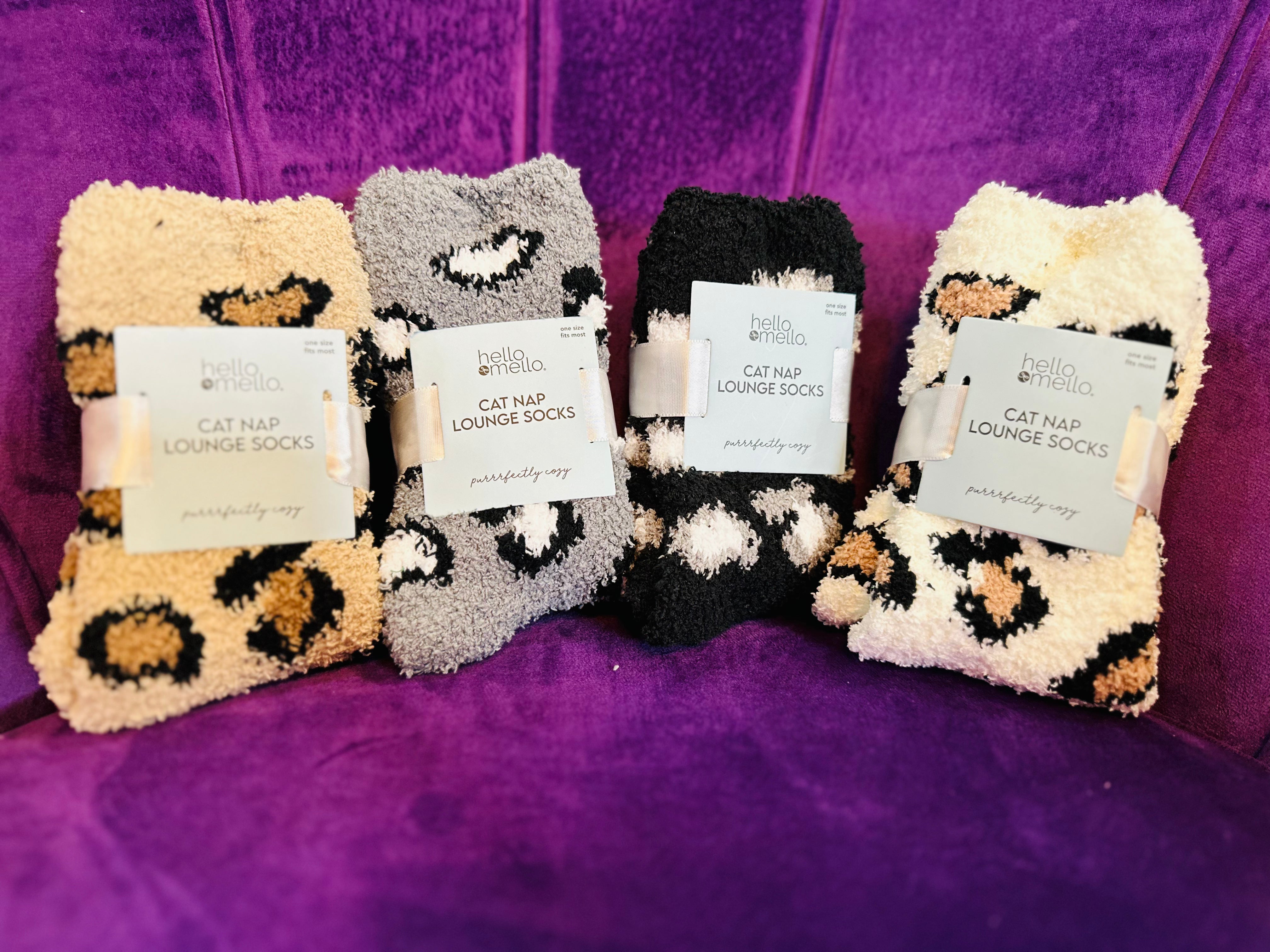 Cat Nap Lounge Socks by Hello Mello