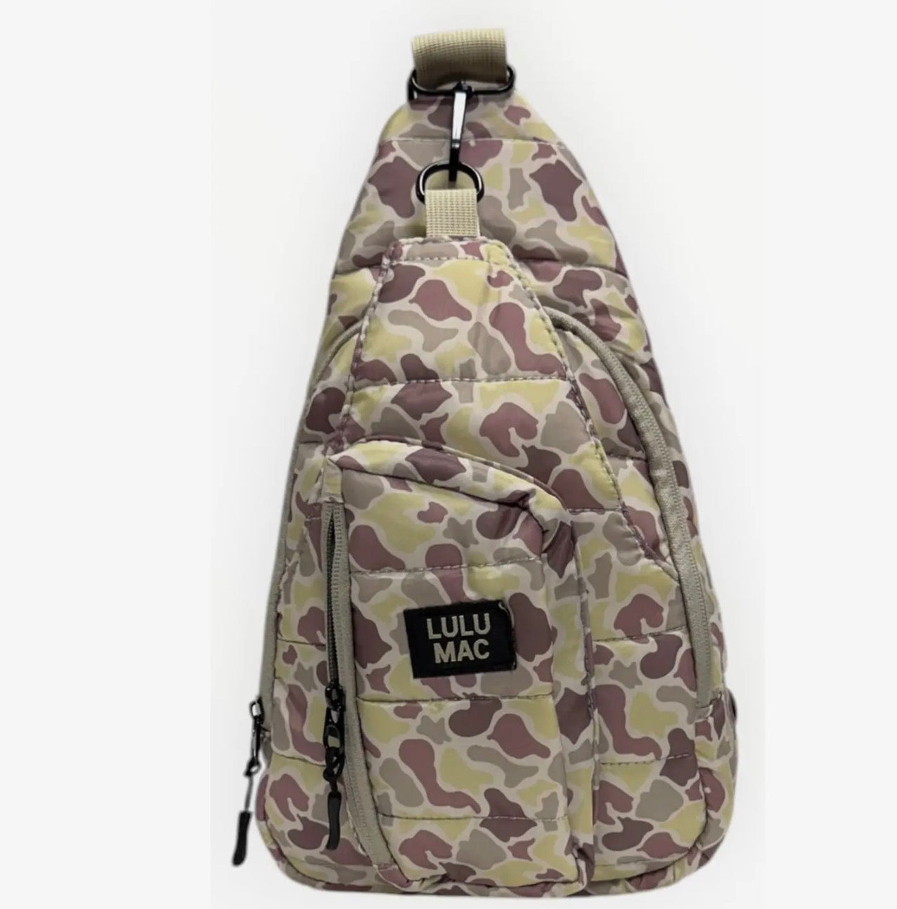 Lulu Mac Puffer Sling Bag Light - Camo