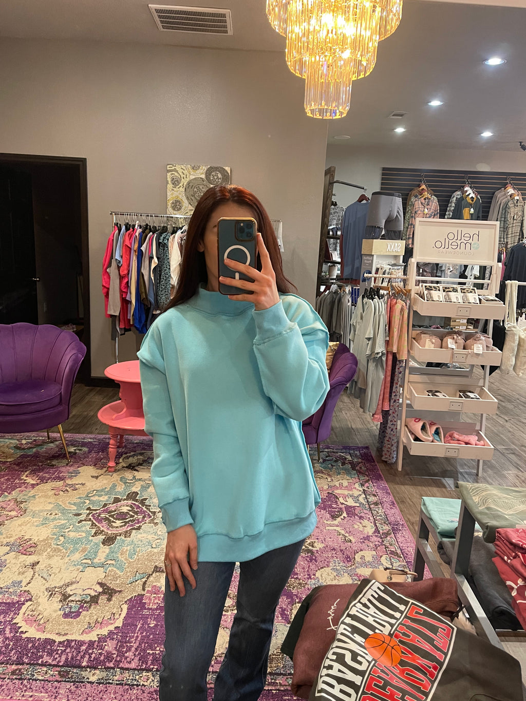 EMILY MOCK NECK SWEATSHIRT