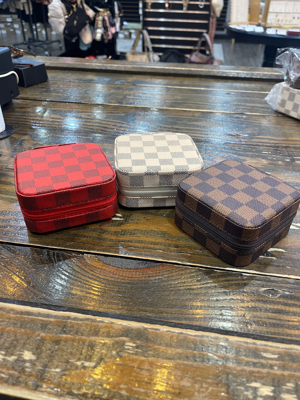 Checkered Jewelry Box