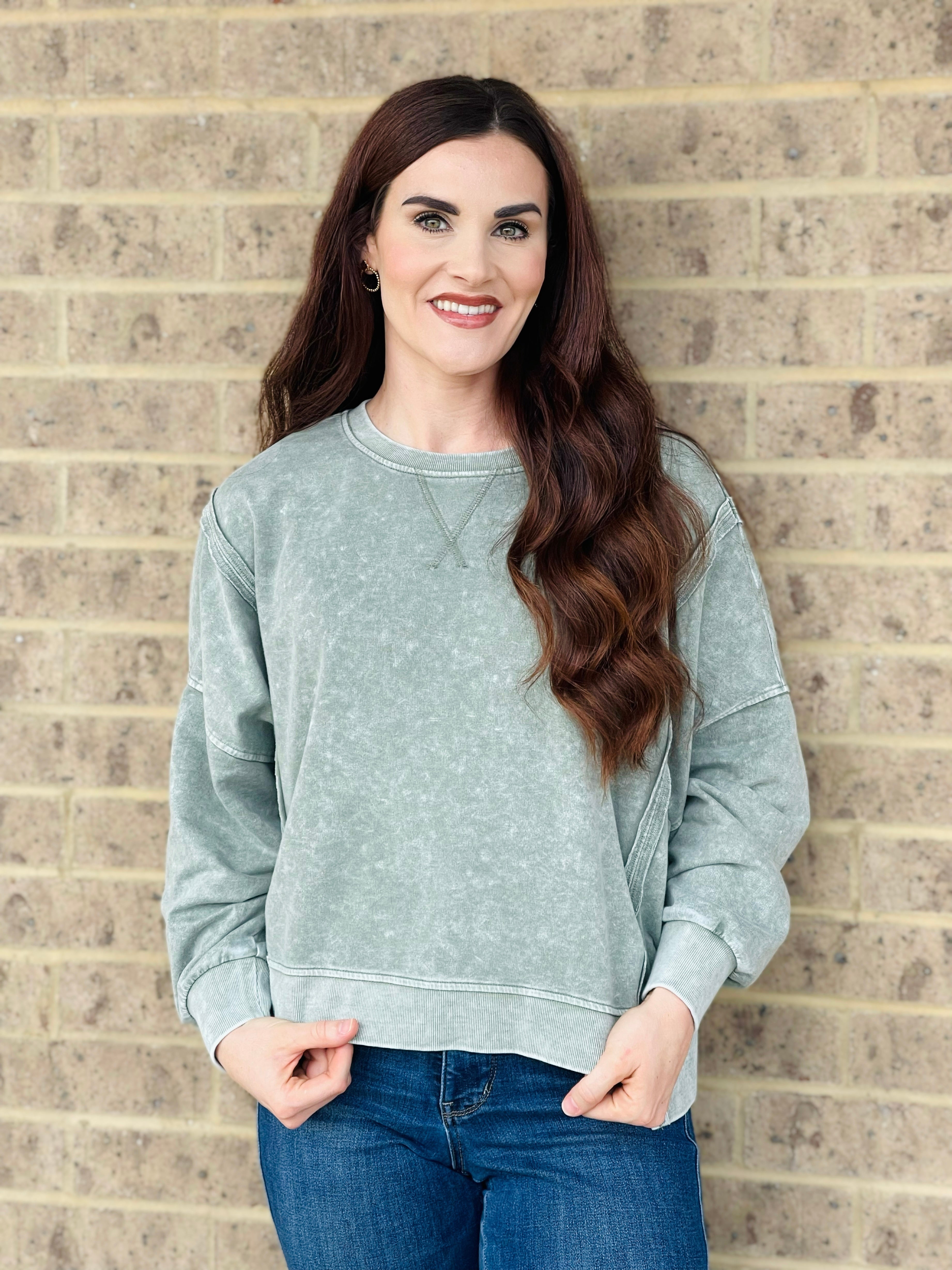 Isabel Mineral Wash Crewneck DB