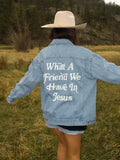 What a Friend We Have in Jesus Denim Jacket