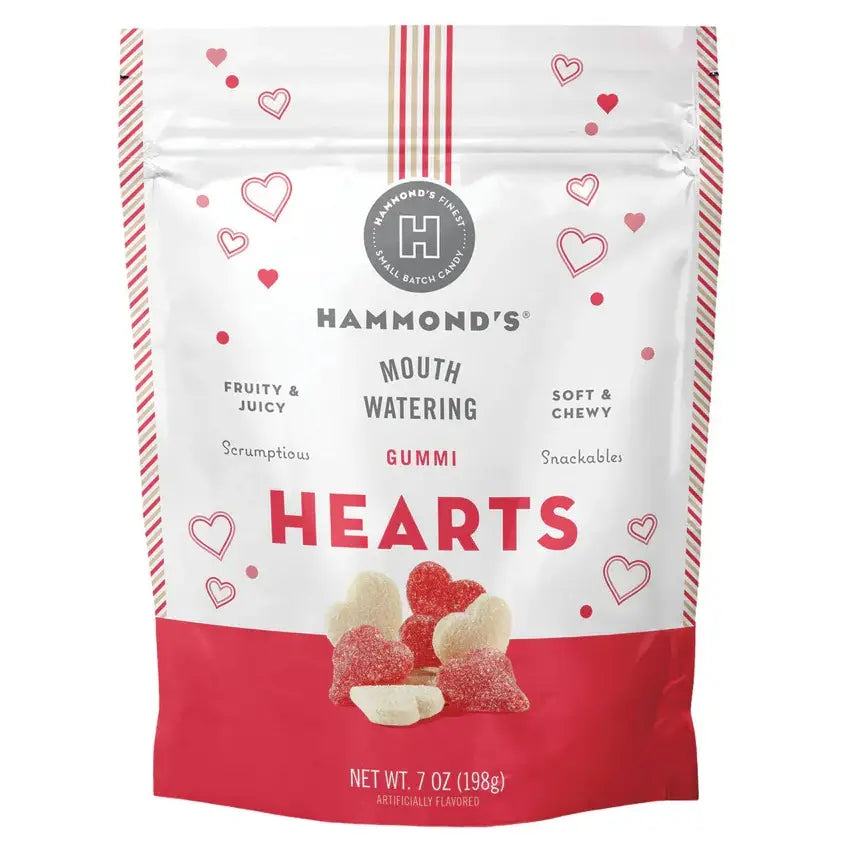 Gummi Candy- Red and White Hearts