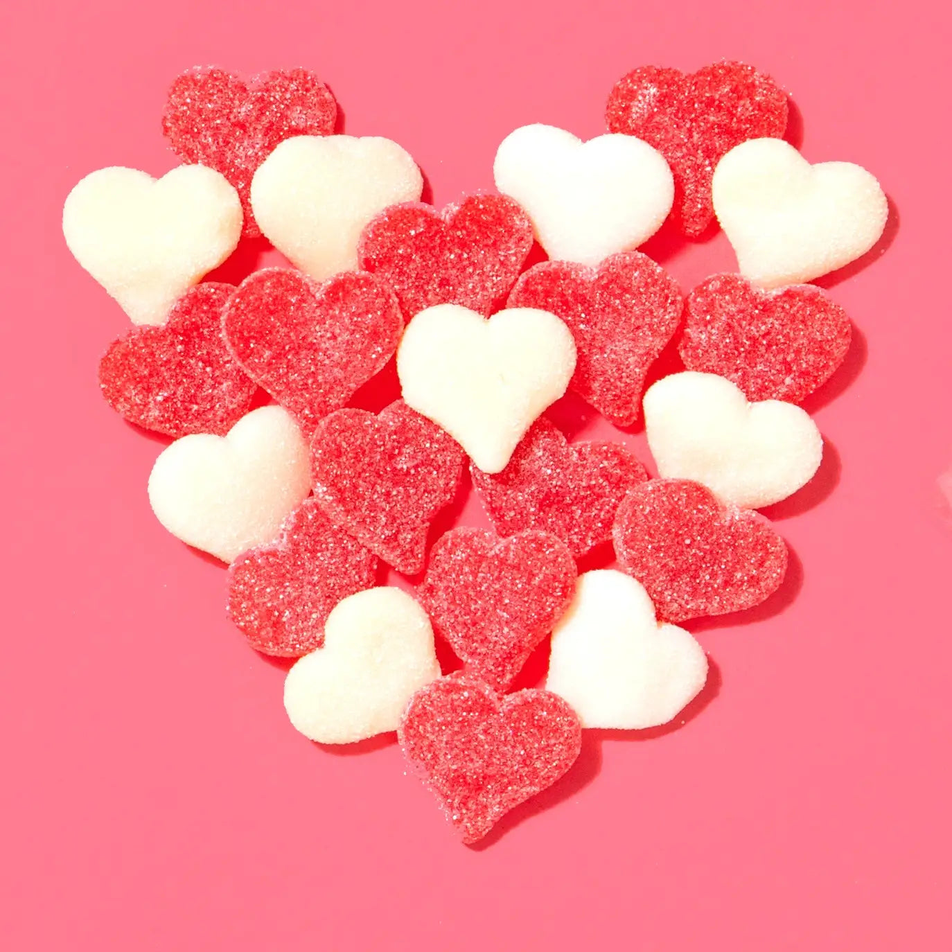Gummi Candy- Red and White Hearts