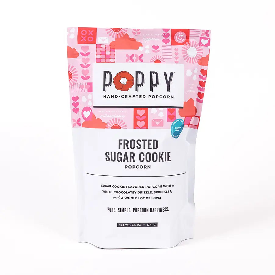 Frosted Sugar Cookie Poppy Popcorn