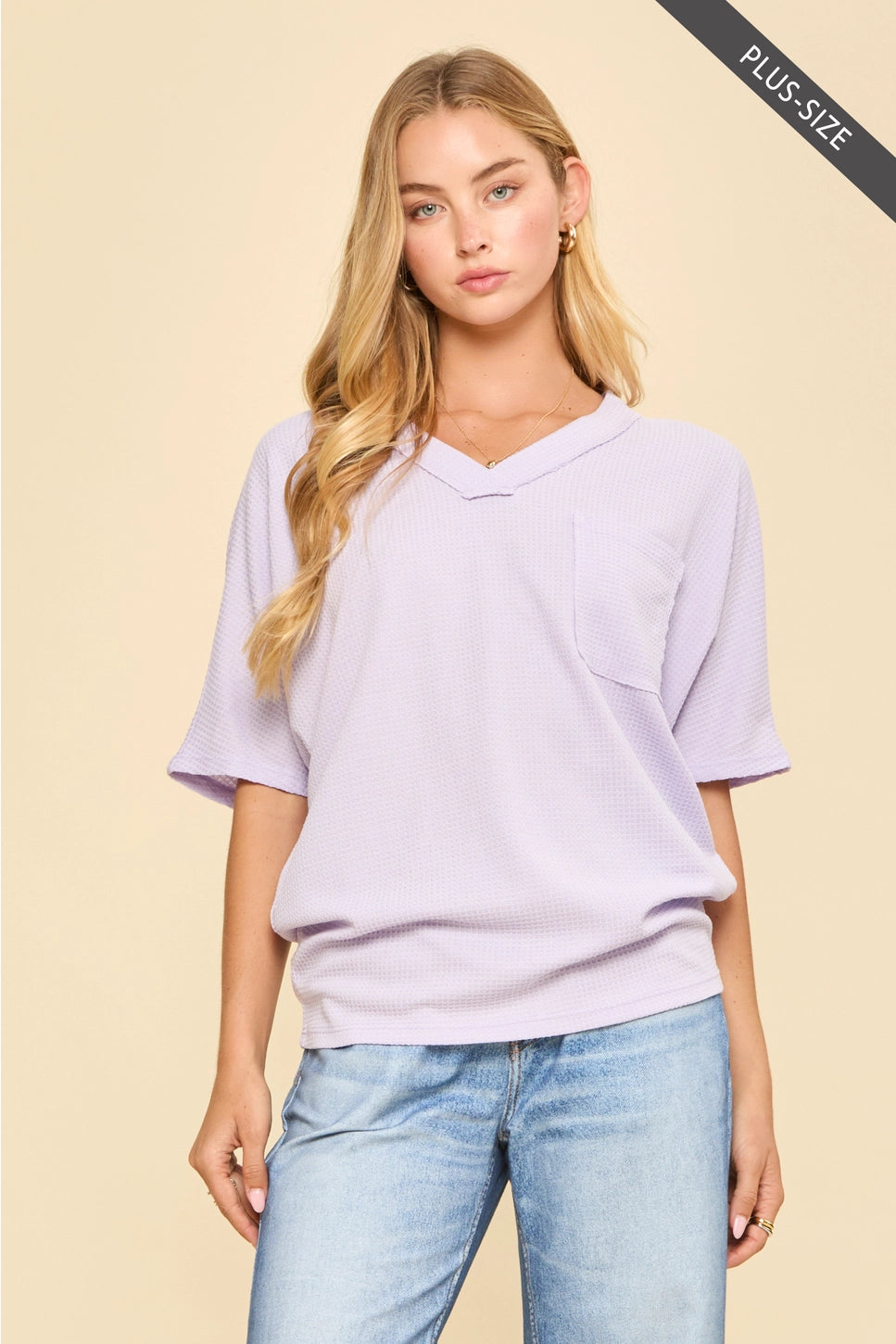 Taylor Two Tone Waffle Top