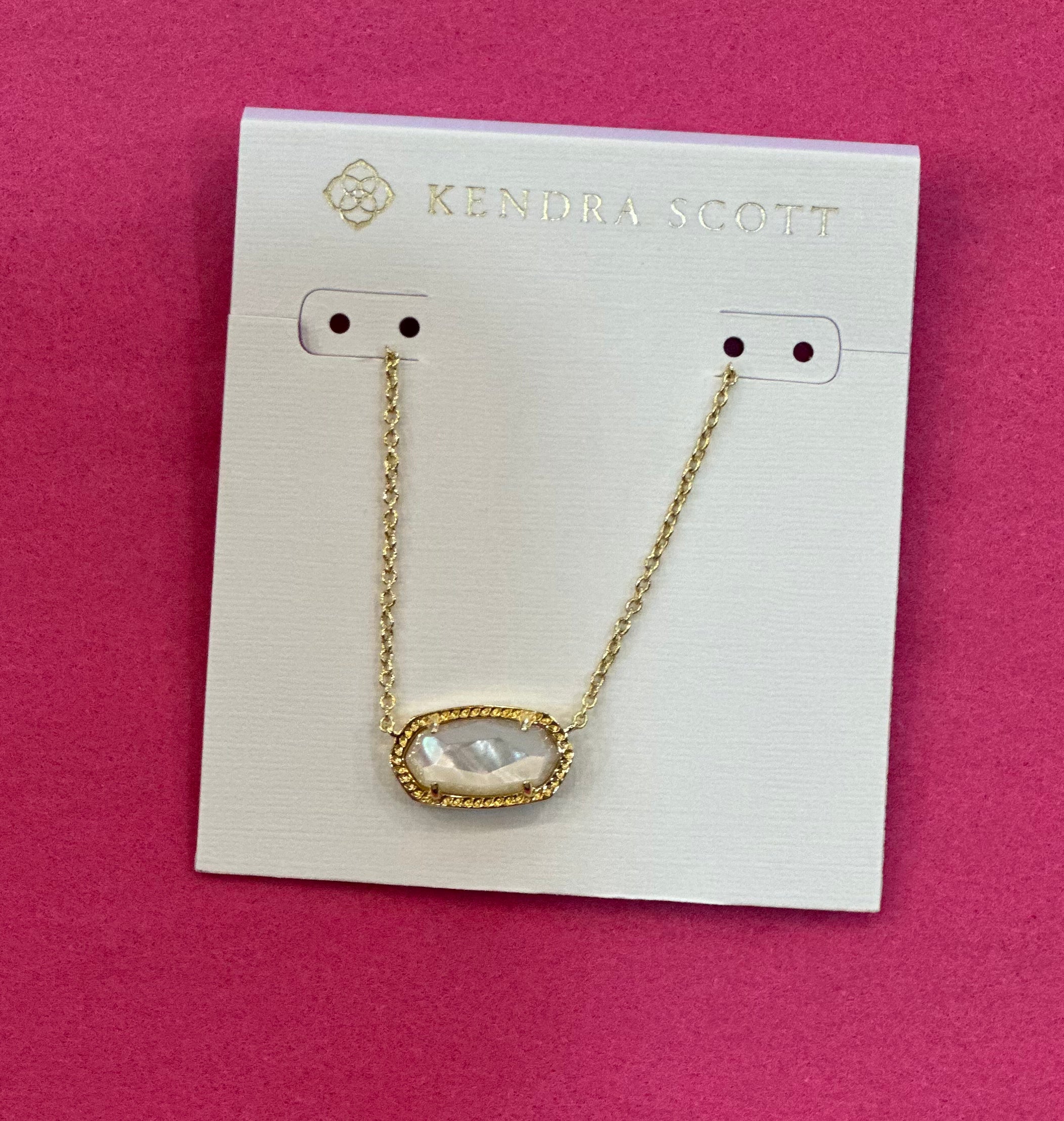 Elisa Gold Necklace Ivory MOP