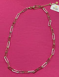 Ainsley Chunky White Gold Necklace