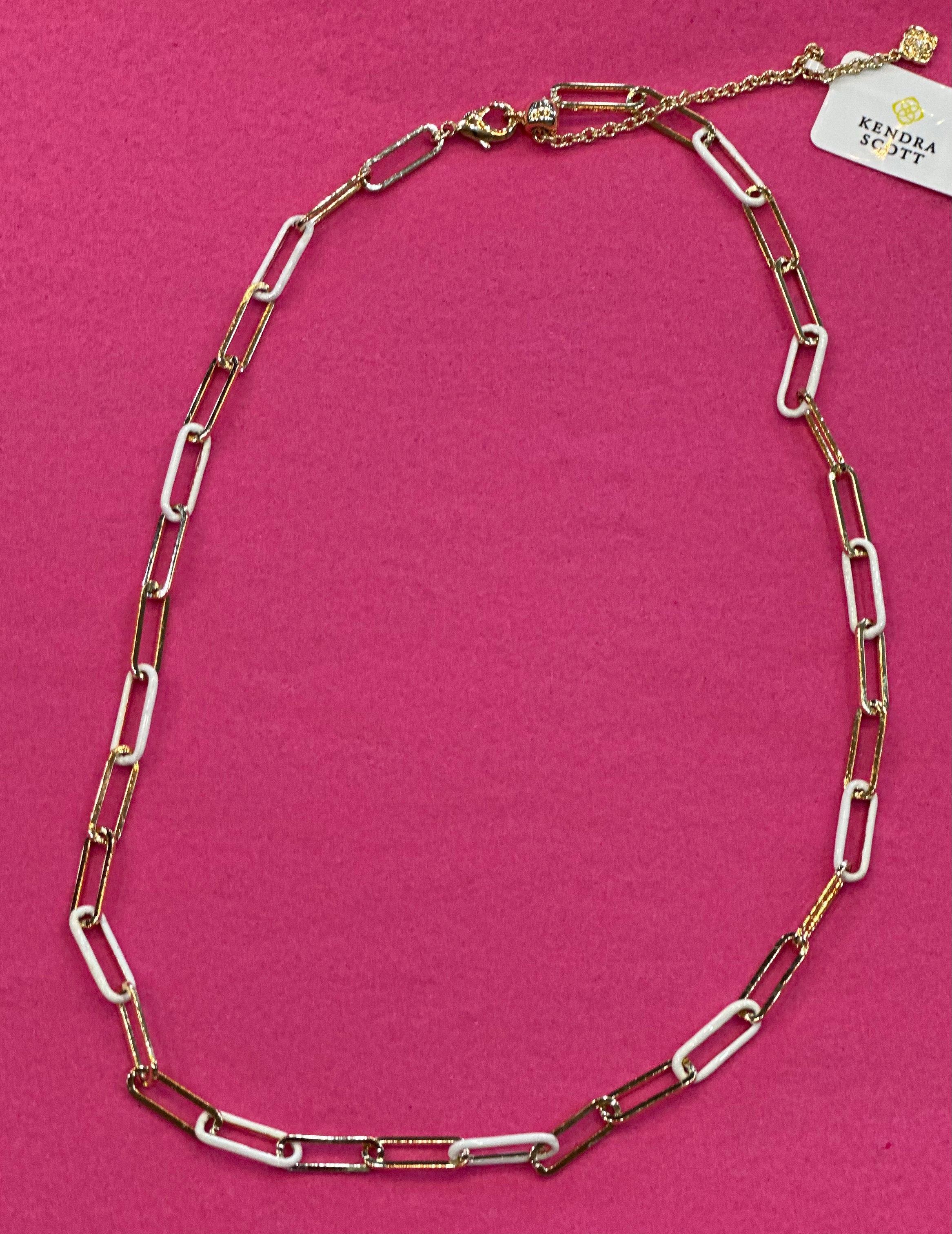Ainsley Chunky White Gold Necklace