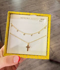 Amelia Gold Cross Necklace by KS