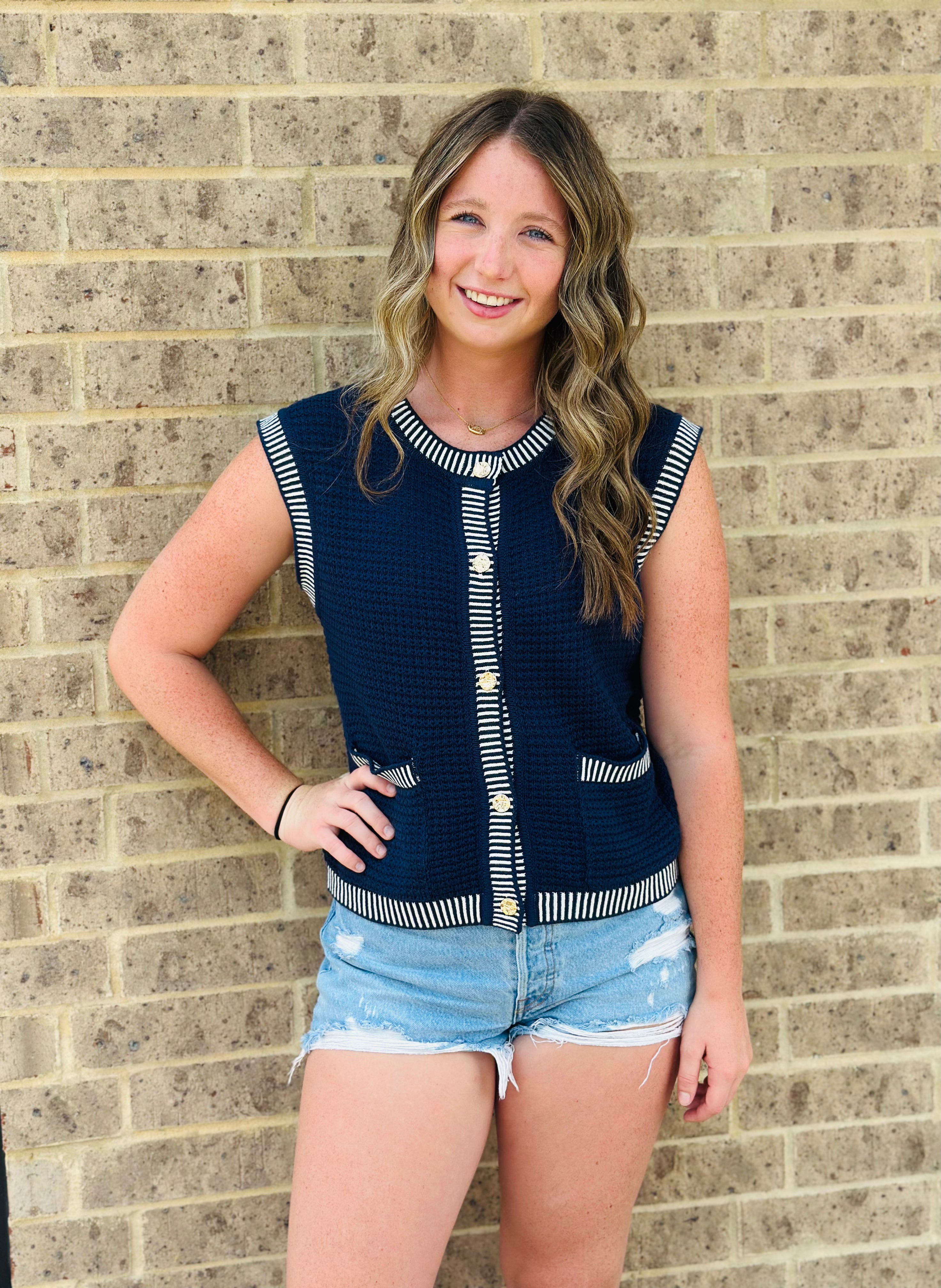 Lily Button Down Sweater Vest