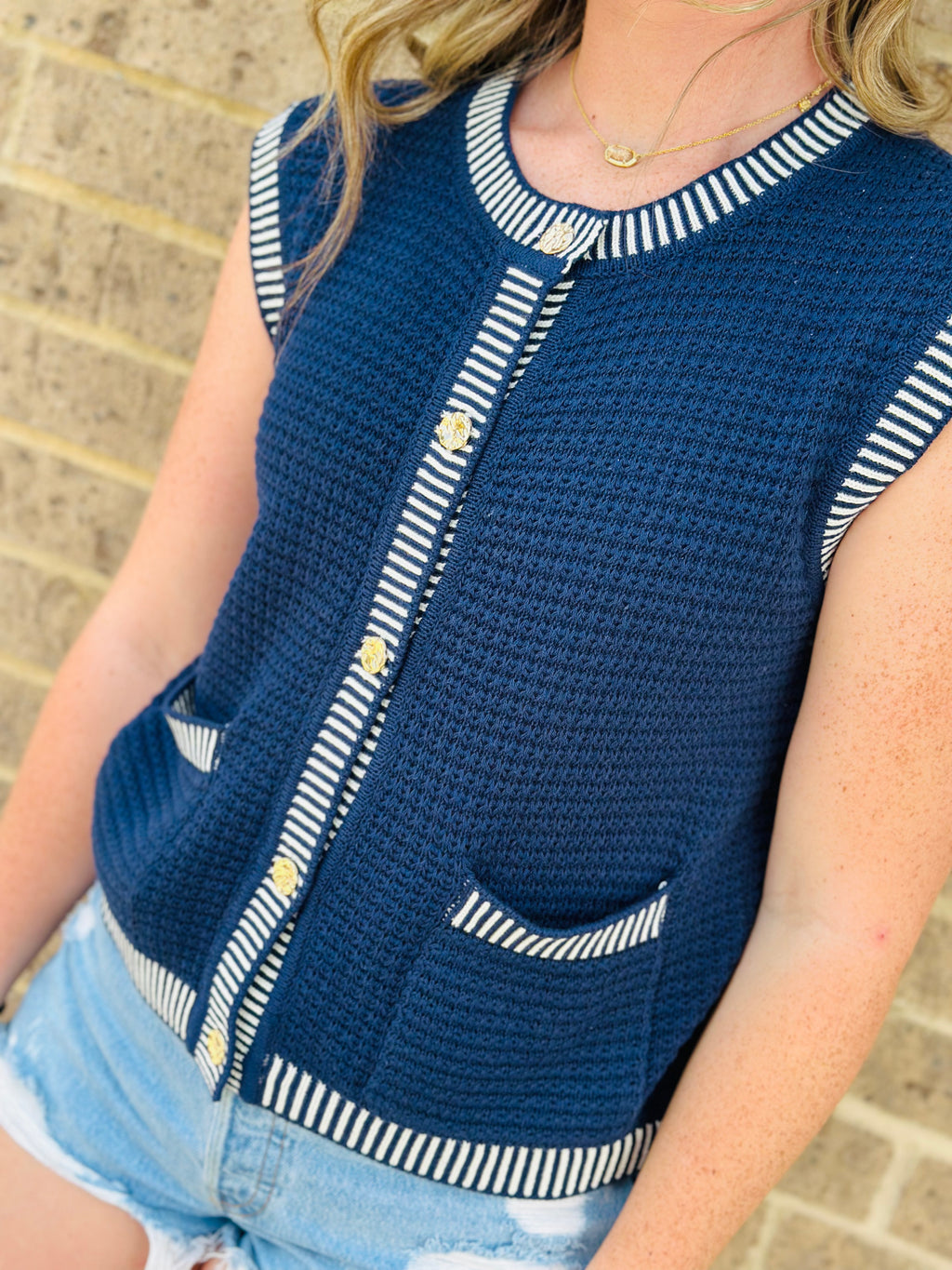 Lily Button Down Sweater Vest