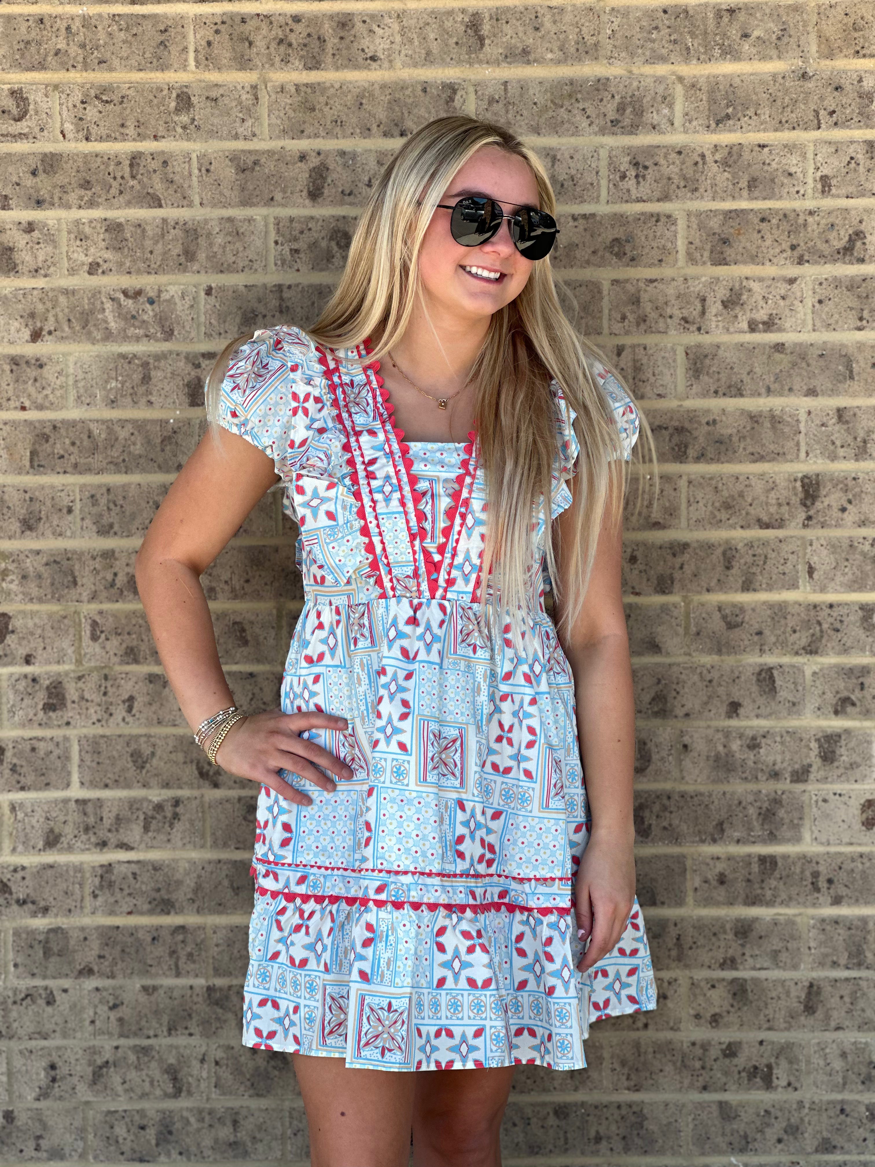 Canyon Ruffle Mini Dress