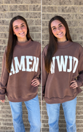 WWJD & Amen Reversible Mockneck Sweatshirt