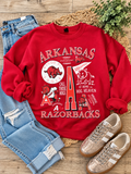 Arkansas razorback collage sweatshirt