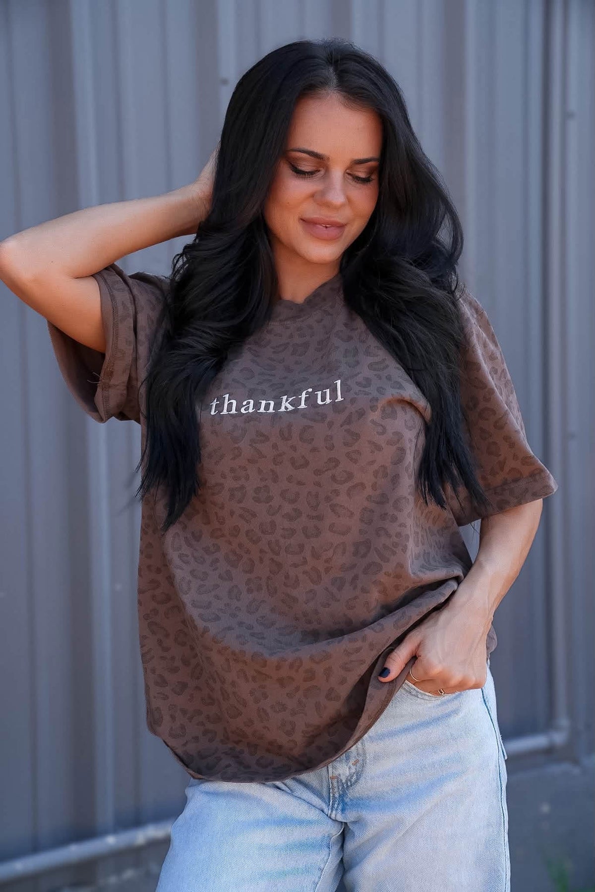 Thankful Leopard Tee