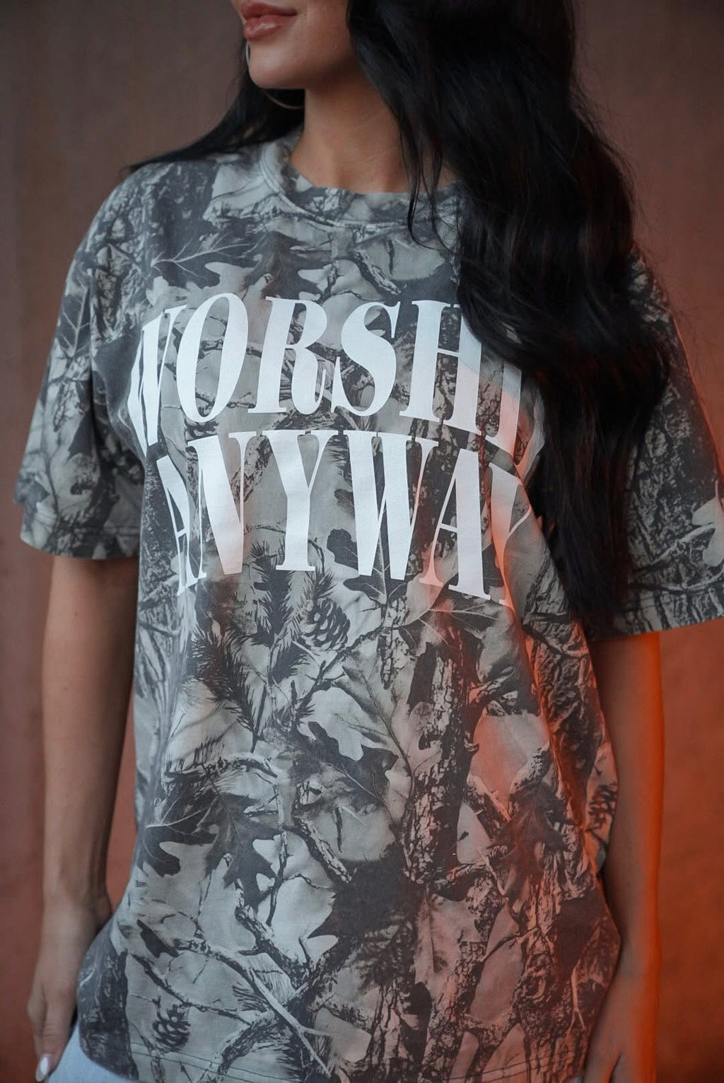 WORSHIP ANYWAY CAMO TEE