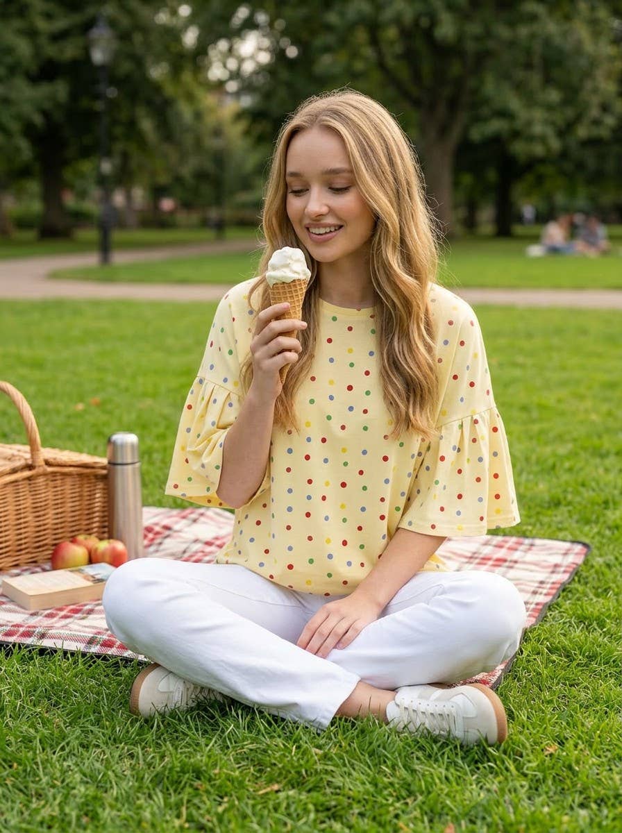 Celebration Polka Dot Top