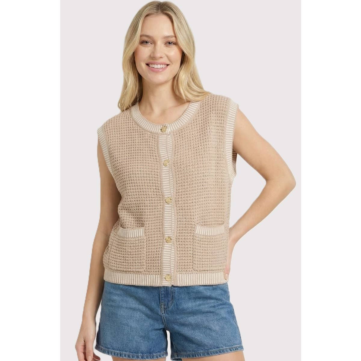 Lily Button Down Sweater Vest