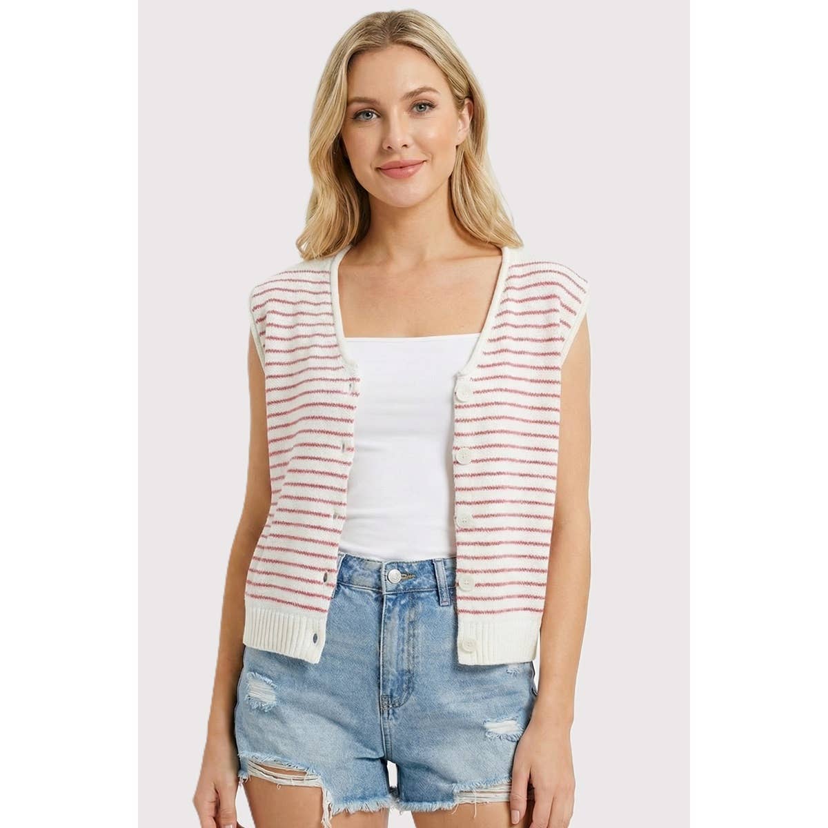 Kelly Striped Sweater Vest