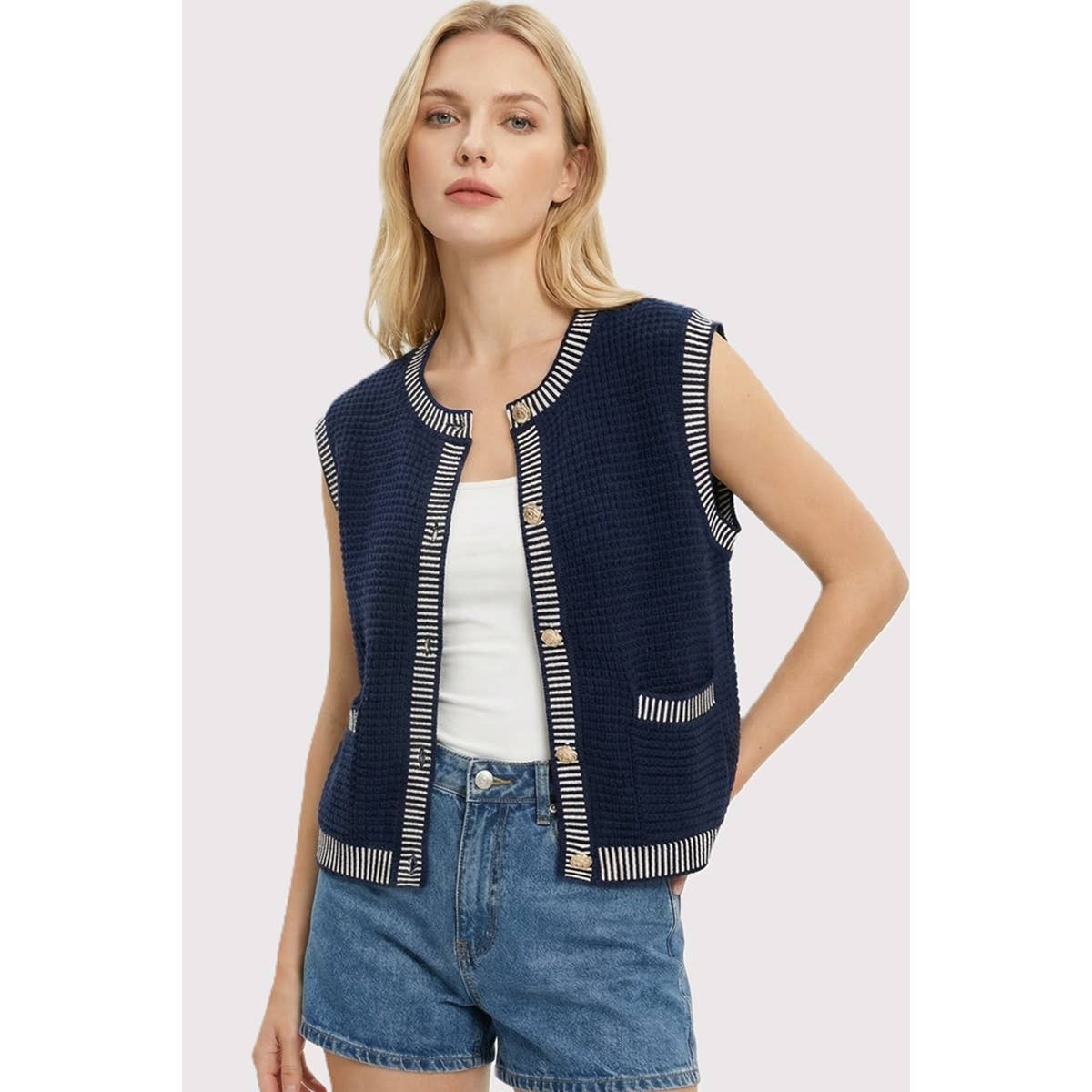 Lily Button Down Sweater Vest