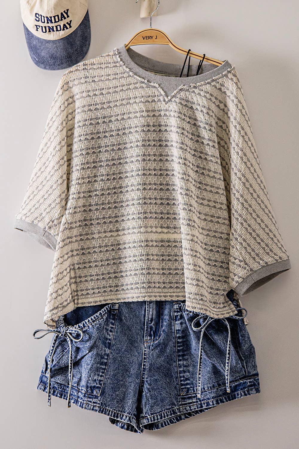 Kristin Textured Stripe Knit Top