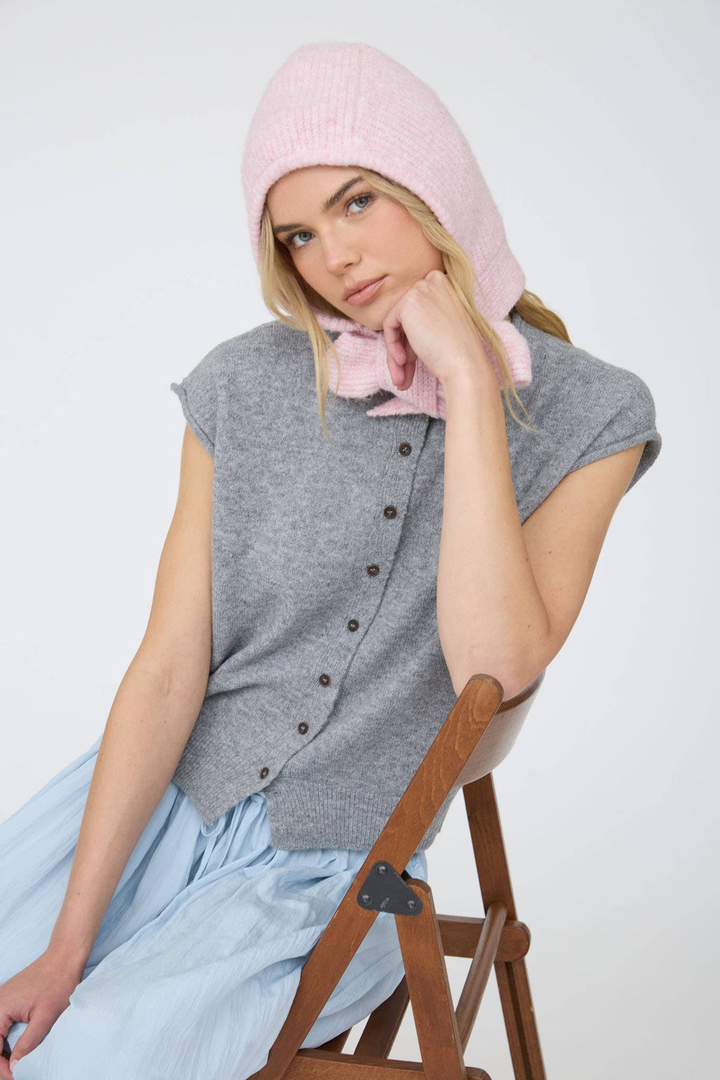 Lisa Raw Edge Sleeveless Cardigan