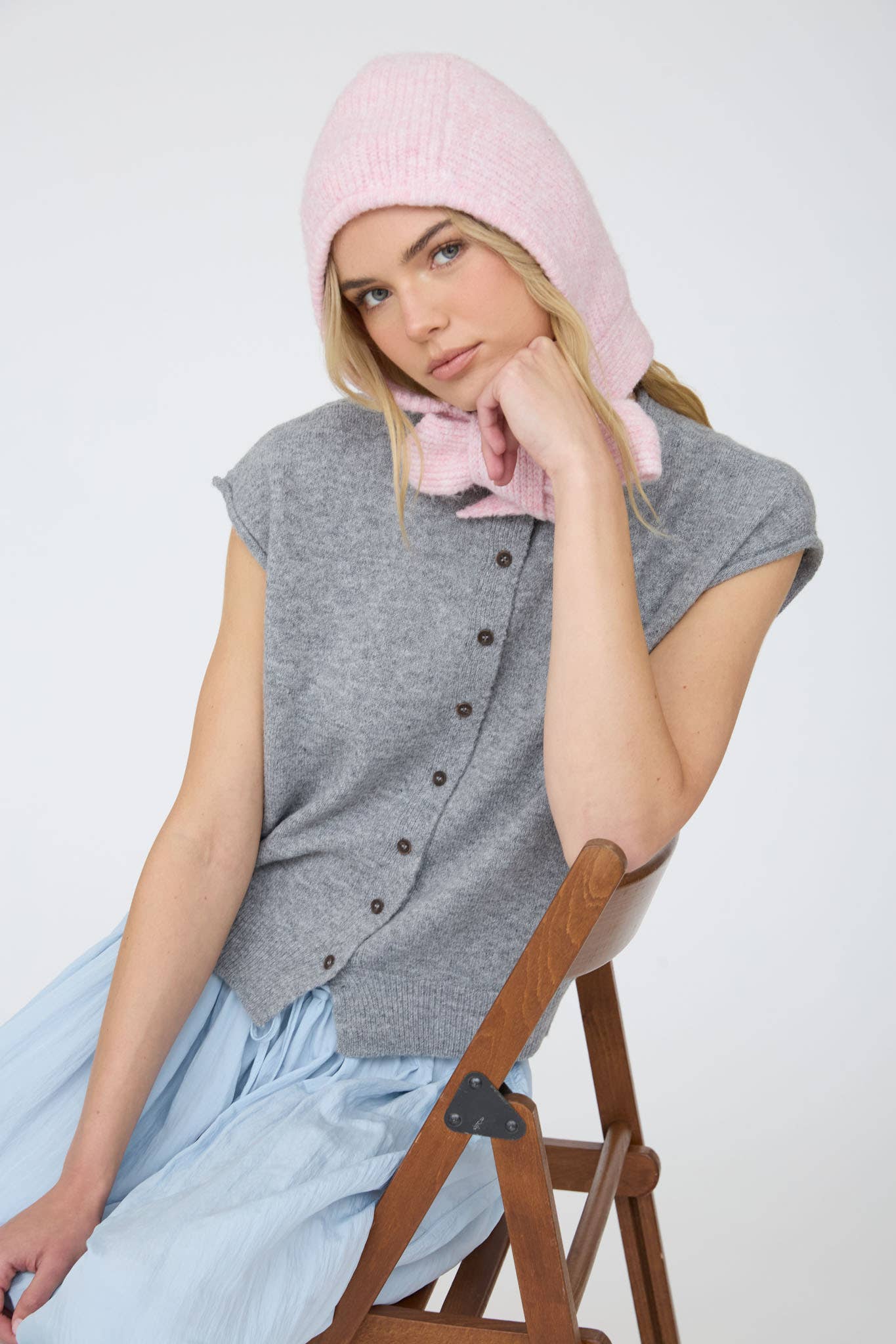 Lisa Raw Edge Sleeveless Cardigan