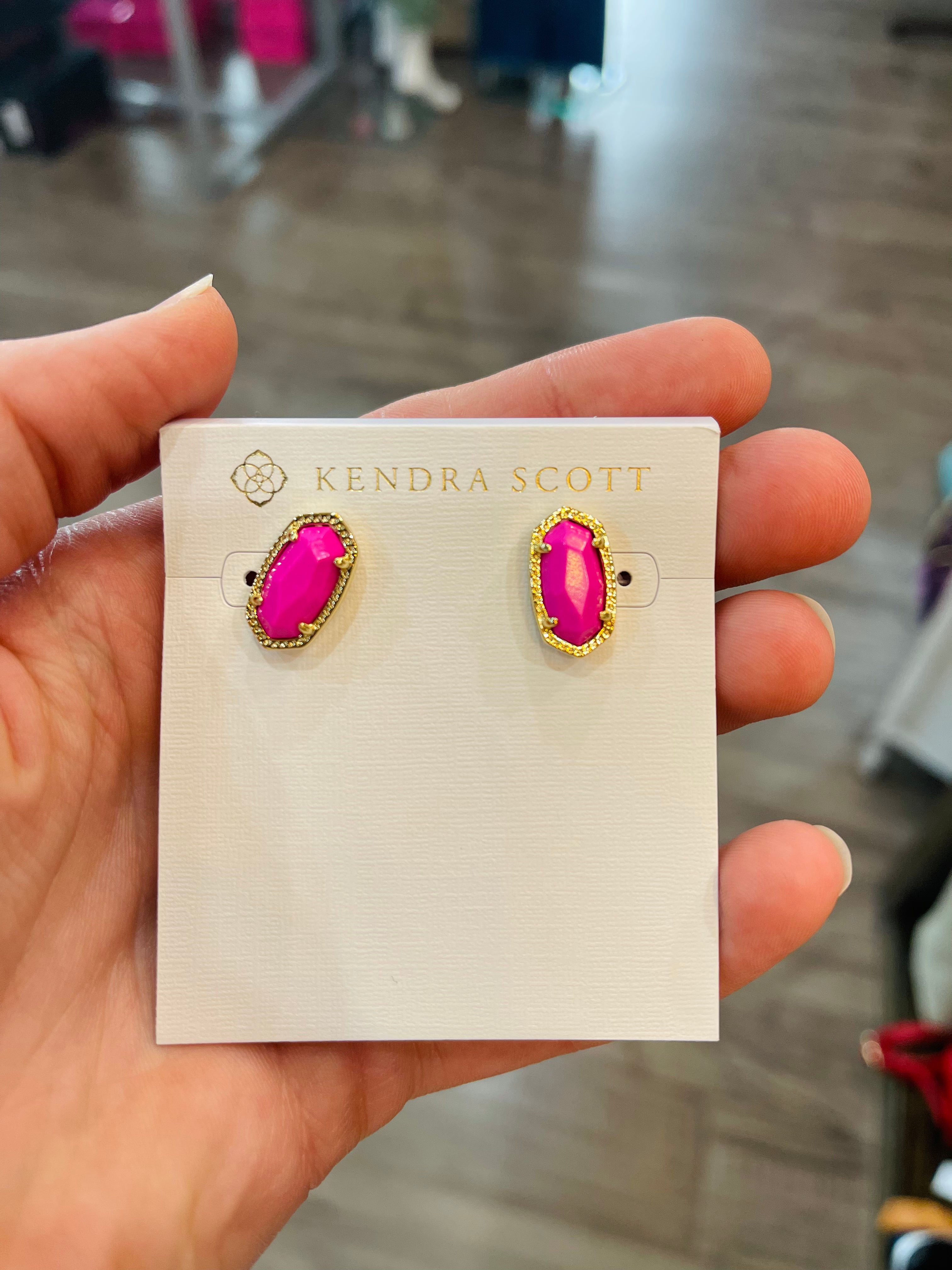 Ellie Earring in Gold Magenta by Kendra Scott