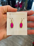 Lee Earring Gold Magenta by Kendra Scott